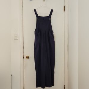 Women's NWT SZ XL LA Mode Blue Romper With Buttons